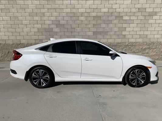 2018 Honda Civic with 5% & 35% Lifetime Warranty film. Lancaster CA