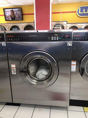 They have huge washer machines that are used for huge quilts!