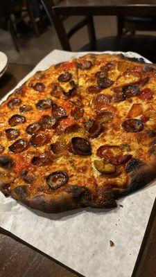 Sweet and spicy pizza