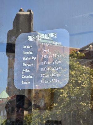 New Business Hours