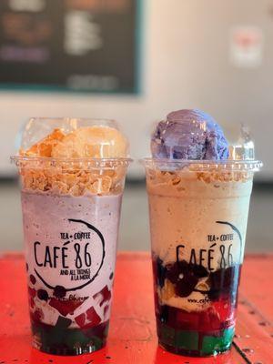 Upside down halo halo and regular halo halo