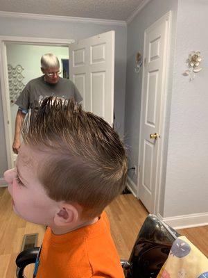 Boys fade with no-hawk