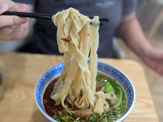 The braised beef noodle soup! Very tender meat!