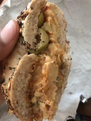 Vegan Tuna on a bagel