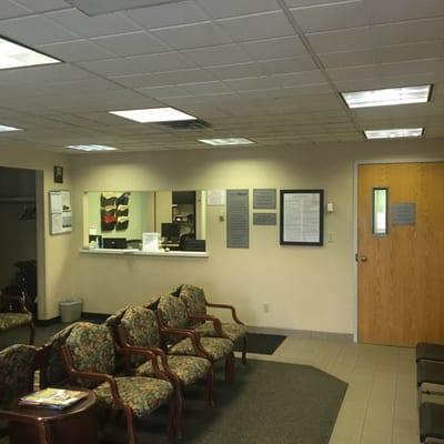 The reception and waiting area of our office