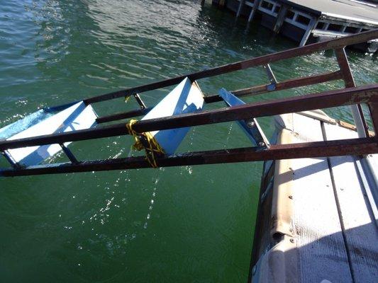 Broken dock ladder