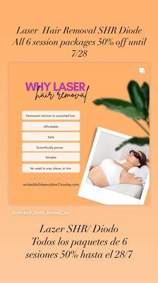 Diodo laser. Laser hair removal SHR