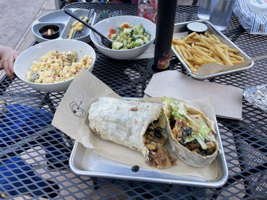 Cali burrito and a few other sides!