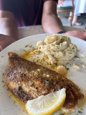 Blackened Fish was moist and seasoned throughout.