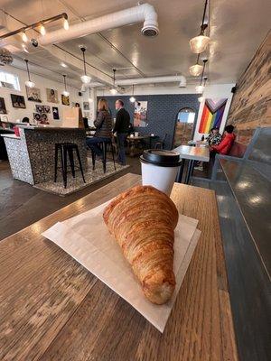 Croissant and Drip Coffee