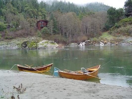 Our cabins are a stone's throw from a private swim spot on the Klamath River