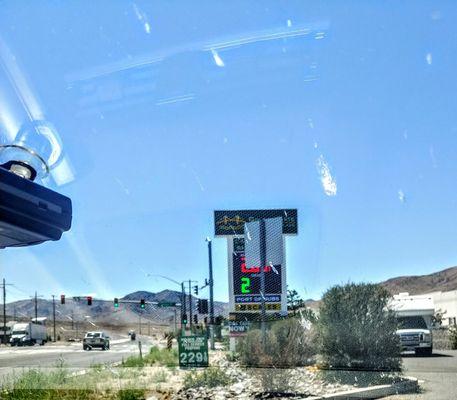 Pulling in to auto truck plaza