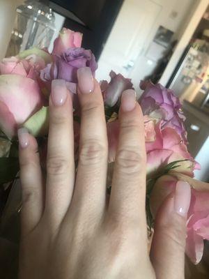 Clear UV Gel manicure, love love love and I never do clear. Done by Yuri!