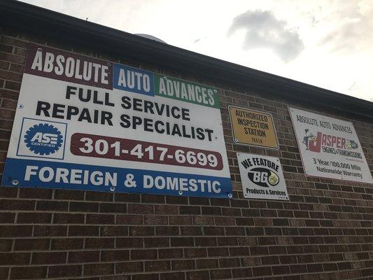 Auto Service & Maryland State Inspection Station