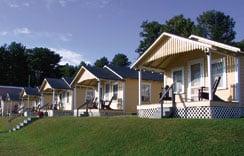 Our cottages in the morning sunlight