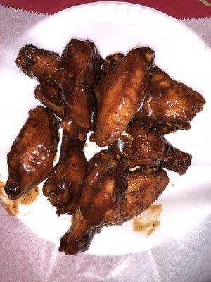 Sweat and spicy hot wings taste good