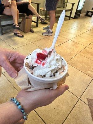 Small Hot Fudge/ Wet Walnut sundae