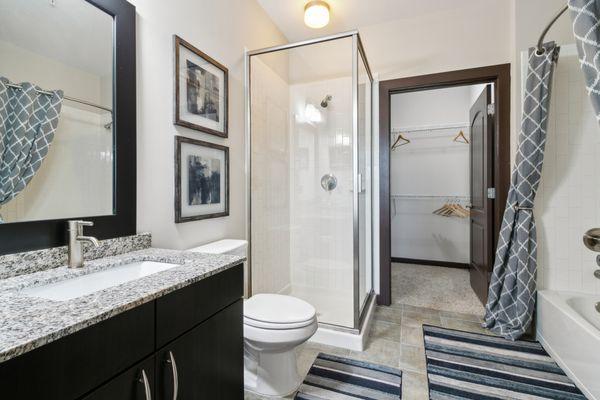 Bathroom with Shower and Tub Combo