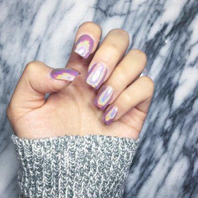 Holographic Nails from Lynn Nail Salon