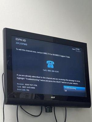 Don't worry about watching any sports on Tv here they are not a subscriber for the Largest sports Network in USA/World.    ESPN....