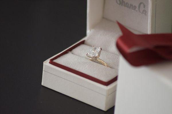 Bride's engagement ring from Shane Co., Walnut Creek.