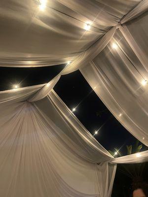 Semi Draped canopy with lights