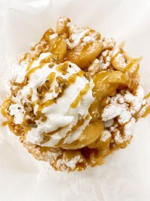 Apple pie funnel cake