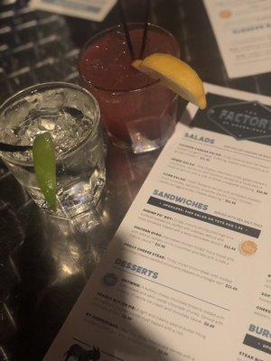 Saffire/tonic and Blueberry Lemonade