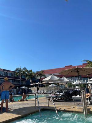 Pool area next to bbq set-up.