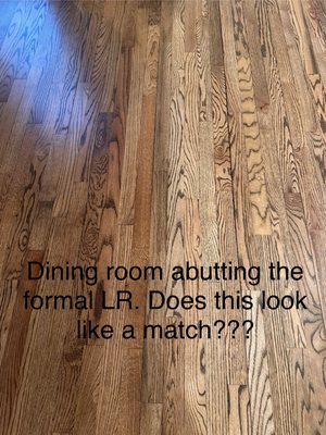 Transition between rooms- does that look like a match??