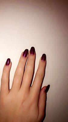 Magenta Sparkle Gel Acrylics by Vinny - $40