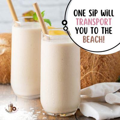 This flavorsome and healthy smoothie will transport you to a tropical island! 
-
Why can't every week be a vacation, especially a beach.