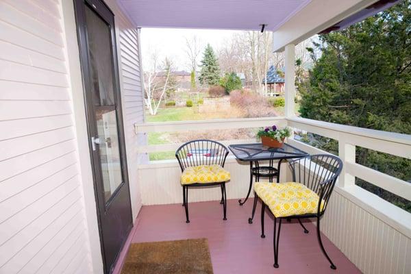 Suite has a private porch off of the kitchen.