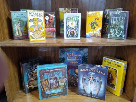 We carry tarot and oracle cards