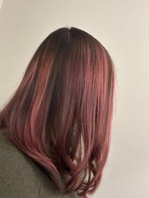 Pink balayage