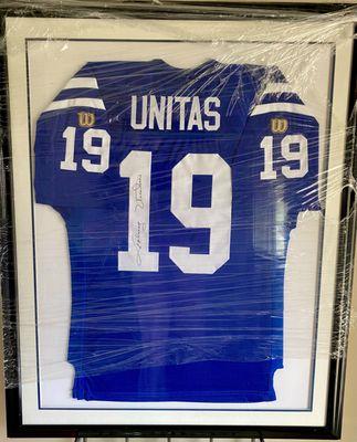 My favorite piece of all Johnny Unitas signed framed jersey! Selling on eBay today for $3,995