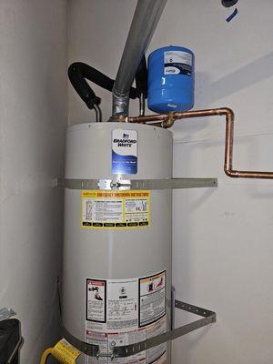 New water heater installed.