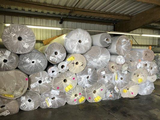 Rollin' Rollin' Rollin'! We have tons of carpet in stock for you to choose from!