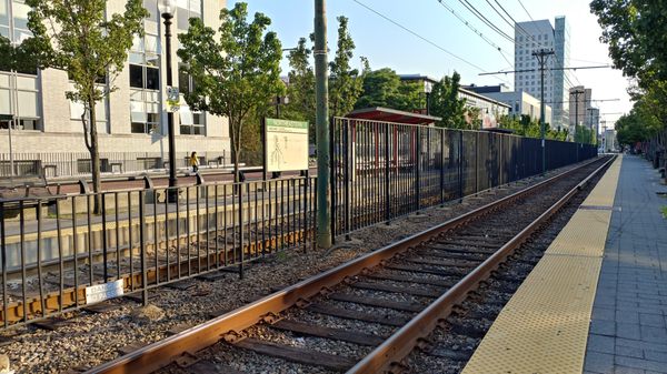 Northeastern MBTA Station, from the outbound platform