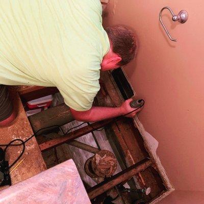 Subfloor Replacement, Linoleum Install, Toilet Replacement