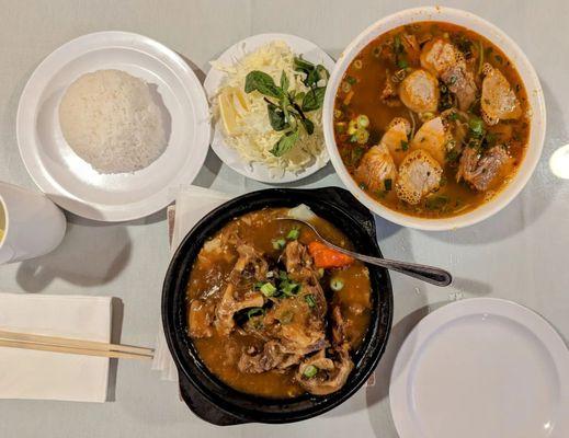 Bon Bu Hue and oxtail claypot stew