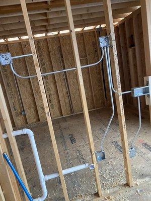 New Construction Electrical Piping