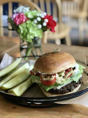 Housemade quinoa mushroom berger