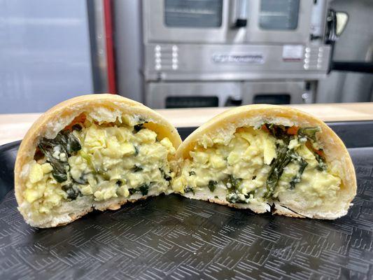 Spinach, feta and egg