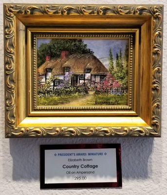 "Country Cottage" miniature painting