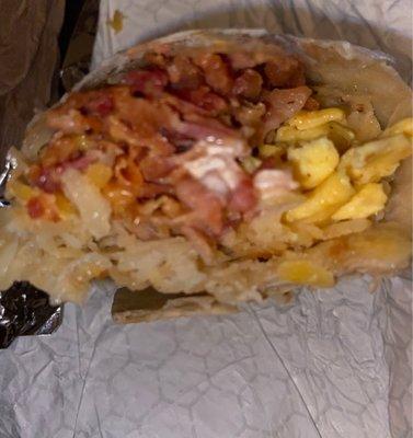 Bacon burrito