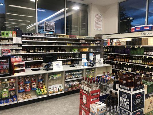 This Walgreens location has a larger liquor department... wow!