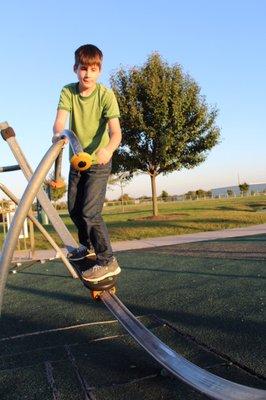 They have some really cool playground equipment!