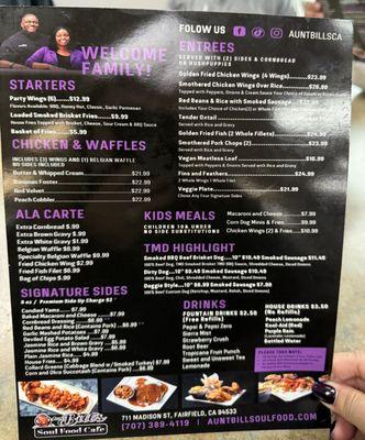 Menu - purple is my fav color