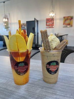 Mango loco and Dulce churro - both were delicious!